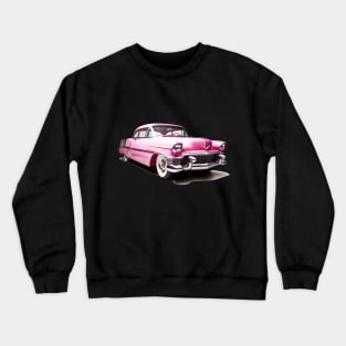 Vintage Pink Cadillac Classic Car in Pristine Condition Crewneck Sweatshirt